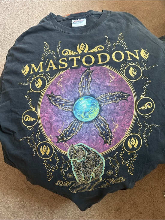 Hanes Tops - Mastodon 🌌 | Hanes Heavyweight Black Crewneck Graphic Tee